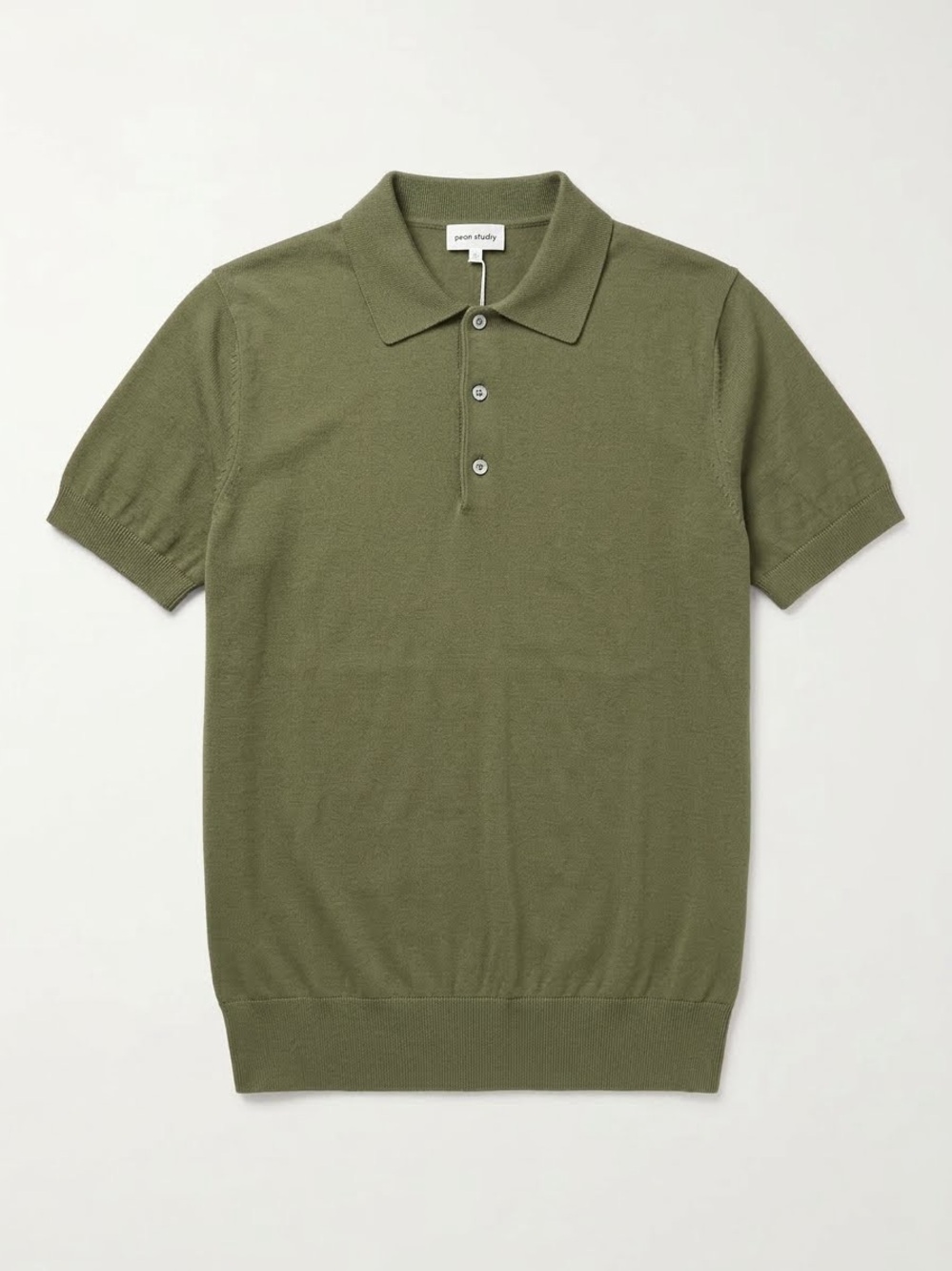 Spier and mackay Olive Green Short-Sleeve Polo Knit